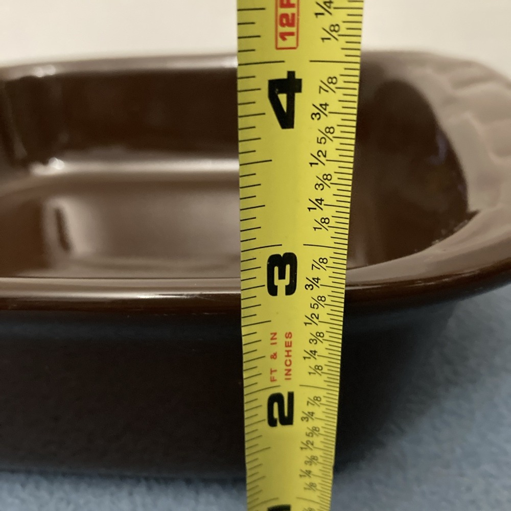 Longaberger Pottery Woven Traditions Chocolate 8"x8" Square Baking Dish - Picture 8 of 8